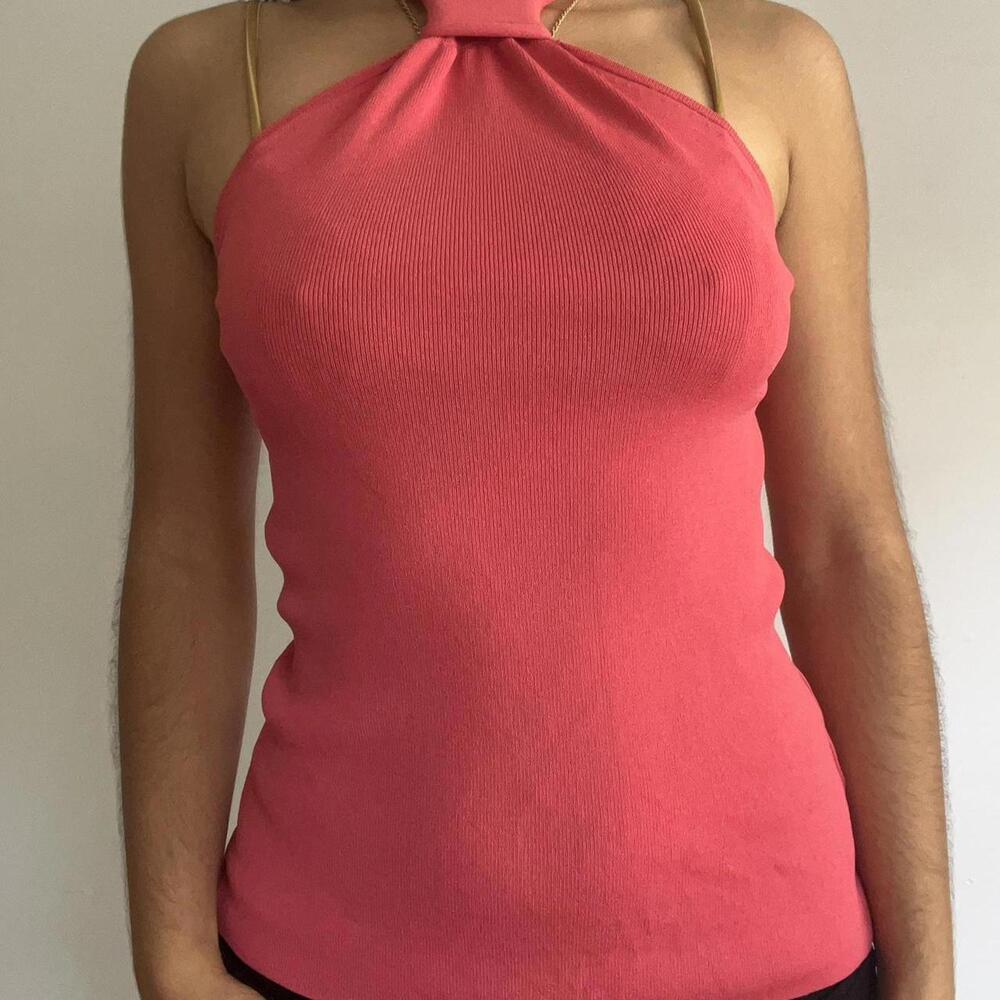 Pink halter neck top #halterneck #feminine